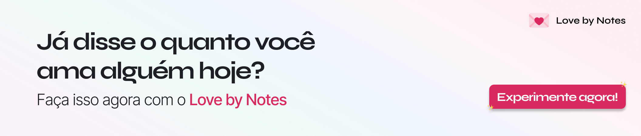 Crie uma conta Love by Notes